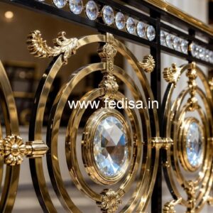 Designer Brass Crystal Railings for Luxury Homes CR-2904
