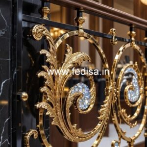 Elegant Brass Crystal Staircase Railings CR-2907