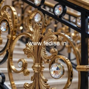 Premium Brass Crystal Railings for Staircases CR-2911