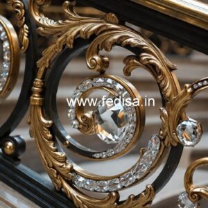 Luxury Brass Crystal Railings for Modern Villas CR-2914