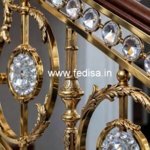 Elegant Brass Crystal Railings for Staircase Decor CR-2922