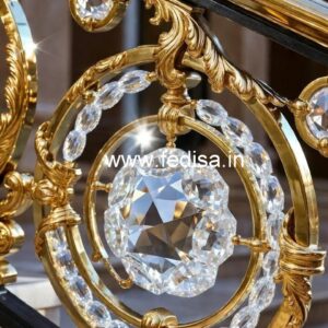 Elegant Brass Crystal Railings for Modern Homes CR-2926