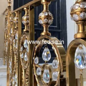 Designer Brass Crystal Railings for Architecture CR-2929