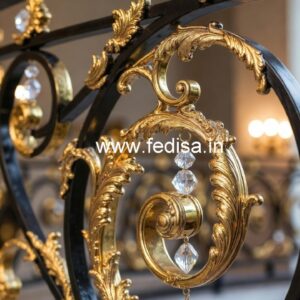Elegant Brass Crystal Railings for Home Interiors CR-2930