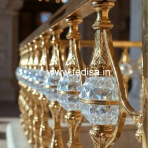 Premium Brass Crystal Railing for Luxury Interiors CR-2934