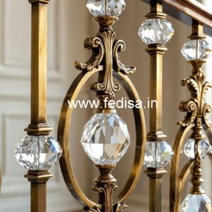 Custom Brass Crystal Railing Designs CR-2941