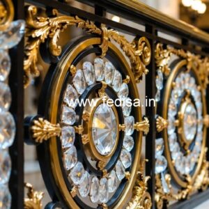 Modern Brass Crystal Railing with LED Lights CR-2949