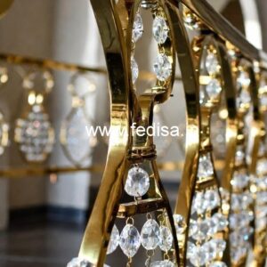 Stylish Brass Crystal Railing for Interiors CR-2950