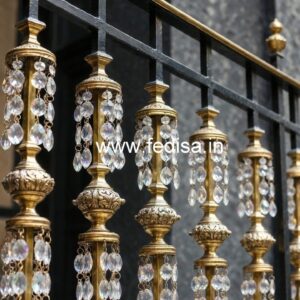 Premium Staircase Brass Crystal Railings CR-2955