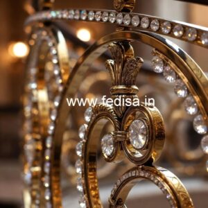 Elegant Brass Crystal Railings for Staircase CR-2957