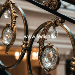 Premium Brass Crystal Railing for Home Decor CR-2960