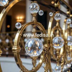Elegant Brass Crystal Railings for Decor CR-2984