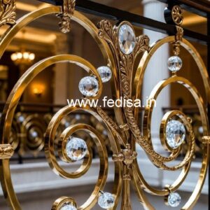 Premium Brass Crystal Railings for Projects CR-2986