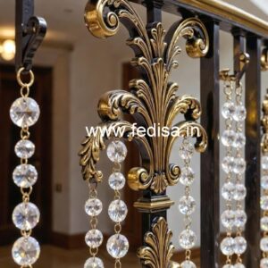 Designer Brass Crystal Railings for Luxury Villas CR-2991