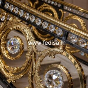 Stylish Brass Crystal Railings for Apartments CR-2994