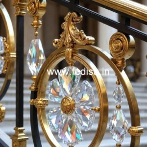 Premium Brass Crystal Railings for Homes CR-2999