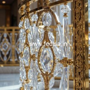 Designer Brass Crystal Railings for Villas CR-3004