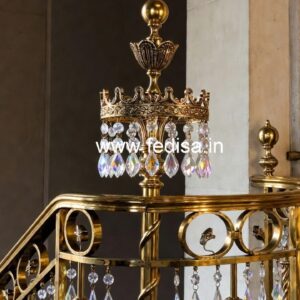 Designer Brass Crystal Railings for Home Decor CR-3005