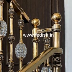 Designer Brass Crystal Railings for Interior Projects CR-3006