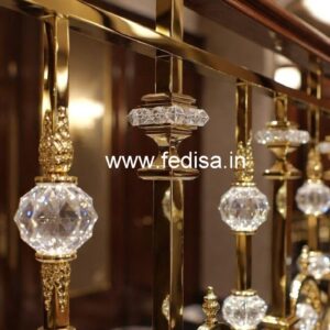 Best Brass Crystal Railing Ideas for Luxury Homes CR-3013