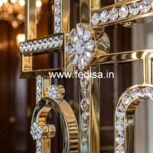 Top Brass Crystal Staircase Designs for Interiors CR-3014