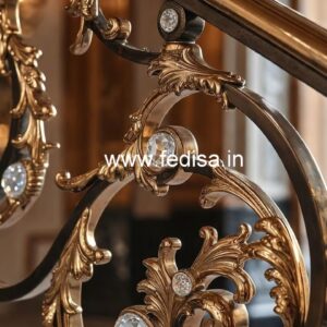 Modern Brass Crystal Railings for Stylish Homes CR-3015