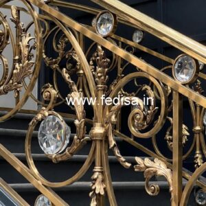 Elegant Brass Crystal Railings for Luxury Living CR-3016