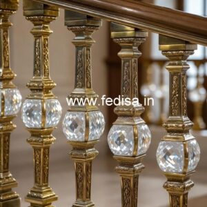 Stylish Brass Crystal Railings for Contemporary Interiors CR-3020