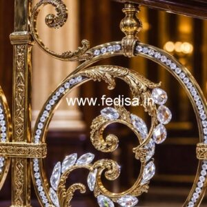 Stylish Brass Crystal Railings for Premium Interiors CR-3033