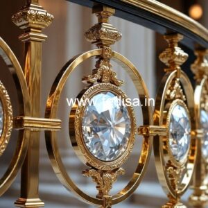 Stylish Brass Crystal Railings for Modern Homes CR-3038