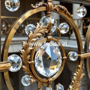 Decorative Brass Crystal Railing Ideas CR-3050