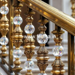 Handmade Brass Crystal Railing Designs CR-3051