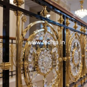 Contemporary Brass Crystal Railing Designs CR-3056