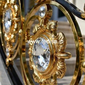 Brass Crystal Railing with Golden Finish CR-3060