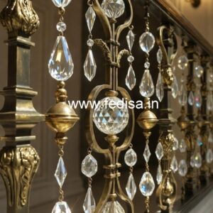 Glass & Brass Crystal Railing Combo Designs CR-3066