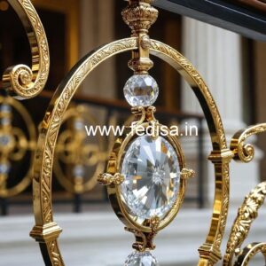 Designer Handcrafted Brass Crystal Railing CR-3072