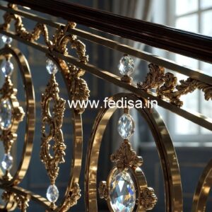 Brass Crystal Railings for Modern Villas CR-3073