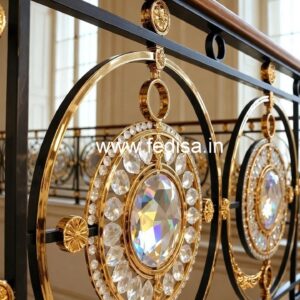 Stylish Brass Crystal Stair Railings CR-3074