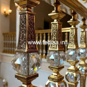 Brass Crystal Balcony Railing Ideas CR-3076