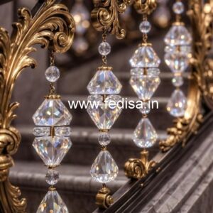 Luxury Brass Railings with Crystal Detailing CR-3077