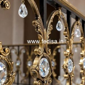 Elegant Crystal Embedded Brass Railings CR-3078