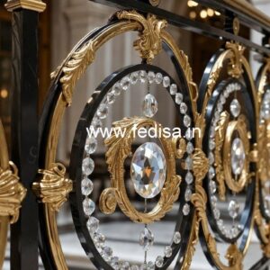 Premium Brass Crystal Railings for Hotels CR-3080