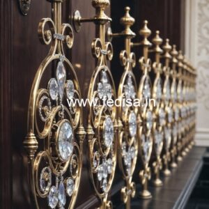 Brass Crystal Staircase with LED Lights CR-3098