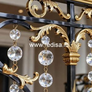 Decorative Crystal Brass Railings CR-3099