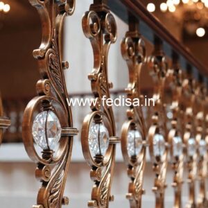 Contemporary Crystal Brass Railing Designs CR-3103