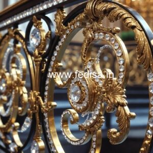 Brass Crystal Railings for Villas CR-3112