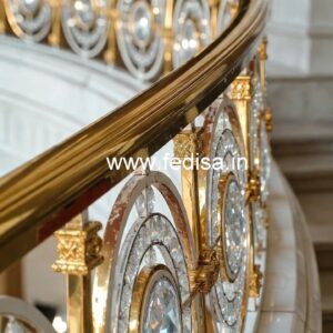 Luxury Handcrafted Brass Crystal Railings CR-3115