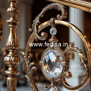 Brass Crystal Railings for Duplex Staircase CR-3118