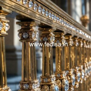 Royal Staircase Brass Crystal Designs CR-3120