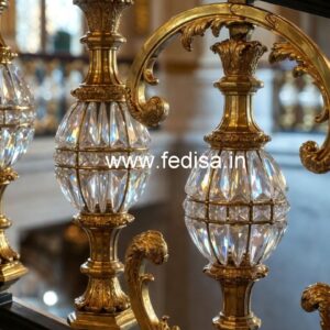 Luxury Home Staircase Brass Crystal Railings CR-3123